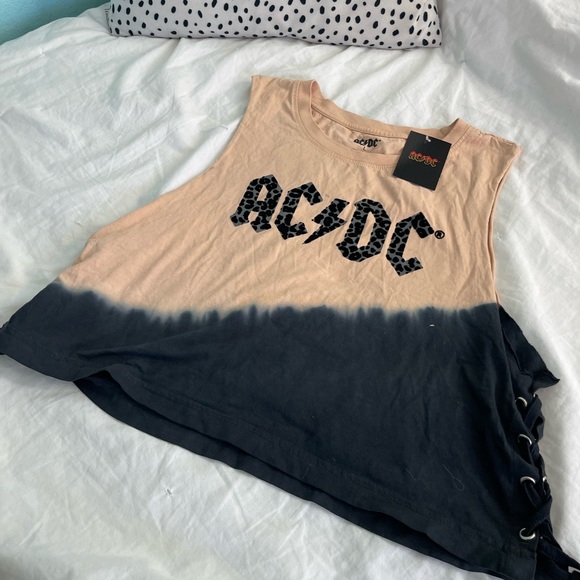 AC/DC | Tops | Acdc Band Graphic Muscle Tank Toptie Dye | Poshmark